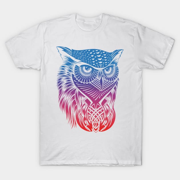 Rainbow Owl T-Shirt by rcaldwell